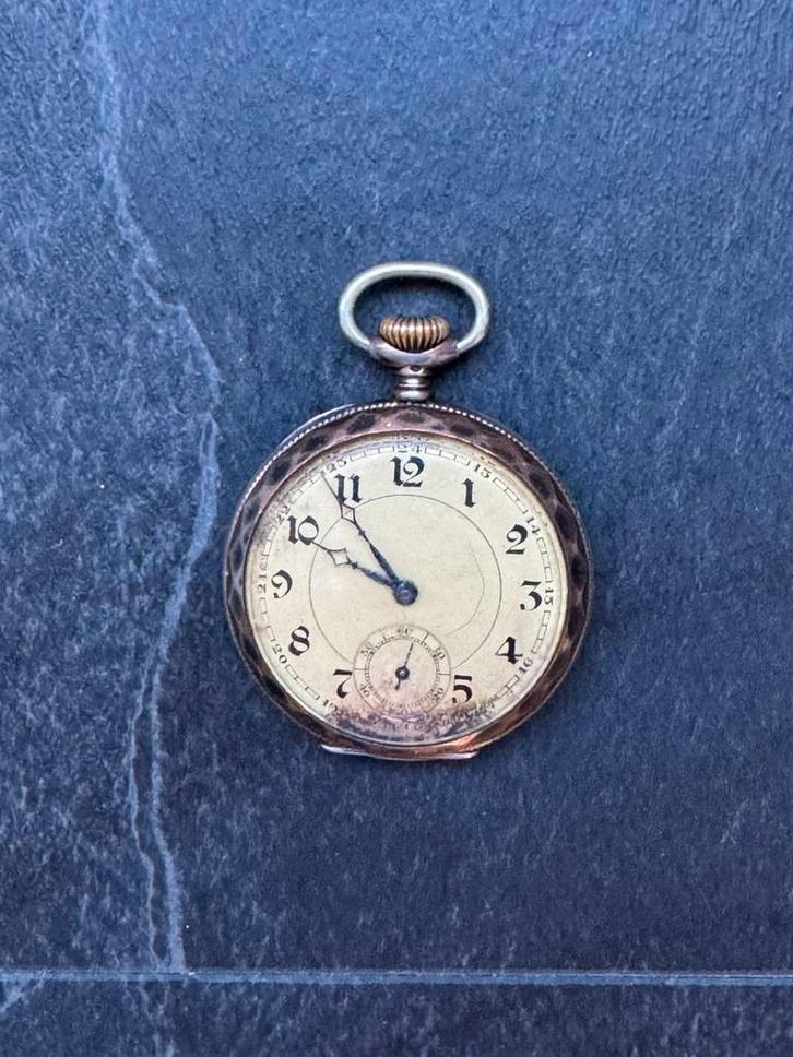 Zakhorloge Remontoir cylindre 6 rubis, Sieraden, Tassen en Uiterlijk, Horloges | Antiek, Zakhorloge, Overige merken, Zilver, 1900 tot 1930