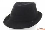 Vintage Gleufhoed Trilby Balke donker grijs Loden wol 54-55, Kleding | Heren, Hoed, Ophalen of Verzenden, Balke, 57 cm (M, 7⅛ inch) of minder