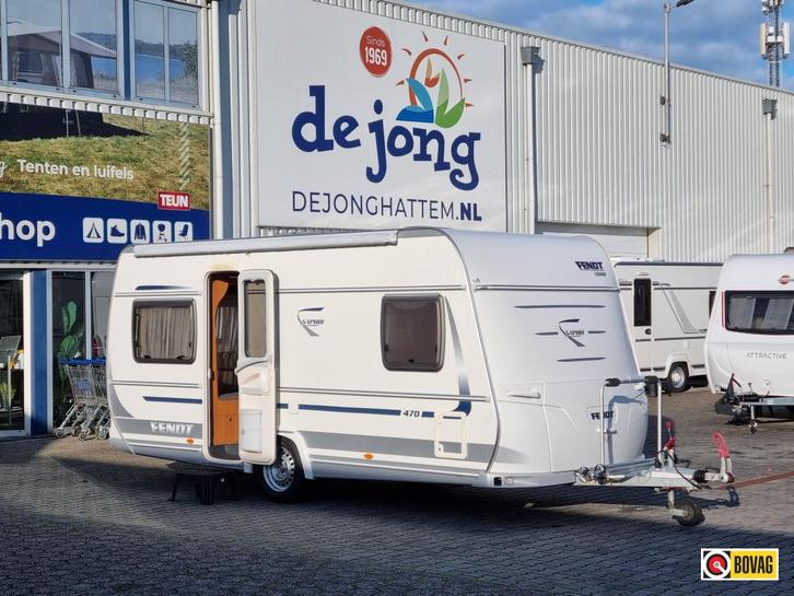 Fendt Saphir 470 TFB Mover - Luifel, Caravans en Kamperen, Caravans, tot en met 4, 1000 - 1250 kg, Rondzit, Fendt, Frans bed, Overige typen