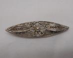 Zilveren Filigrain broche nr.1772, Sieraden, Tassen en Uiterlijk, Broches, 4 tot 7 cm, Verzenden, Zo goed als nieuw, Zilver