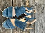 Zinda zomerschoenen maat 40. Petrol., Kleding | Dames, Schoenen, Ophalen of Verzenden, Zo goed als nieuw, Blauw