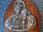 Vintage houten wijwaterbakje Jezus met apostel., Antiek en Kunst, Antiek | Religie, Ophalen of Verzenden