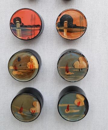 zeldzaam artdeco Aziade Paris 1925 mini pot parfum bakeliet beschikbaar voor biedingen