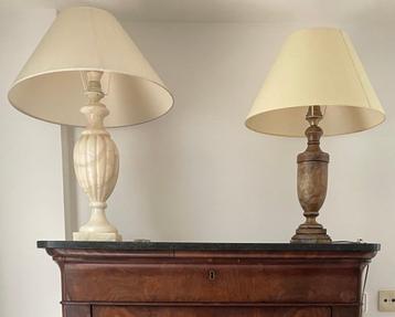 Antieke marmeren lampen marble lamps beschikbaar voor biedingen