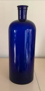 Antieke Kobaltblauwe Apothekersfles - 36cm, Blauw, Ophalen of Verzenden, Minder dan 50 cm, Glas