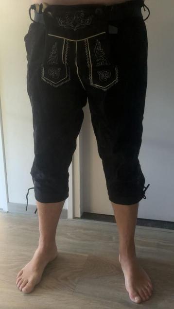 Zwarte Lederhose mt 56 beschikbaar voor biedingen