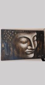 Nieuw: Boeddha schilderij. Kleuren zwart-goud, Ophalen, Nieuw, Schilderij, 75 tot 100 cm