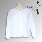 30593 Zgan Witte blouse Frank Walder mt 48  K26, Ophalen of Verzenden, Gedragen, Zwart, Broek of Spijkerbroek