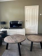 2 superleuke vergrijsde eiken salontafels, Huis en Inrichting, Complete inboedels, Ophalen