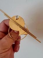 Vintage modernist broche met swarovski steen, Ophalen of Verzenden, Zo goed als nieuw, Zilver, Overige materialen