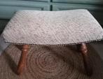 Jaren 70 Vintage kruk voeten bankje, Minder dan 50 cm, Minder dan 50 cm, Ophalen of Verzenden, Stof