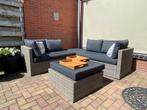 Mooie complete 4 delige loungeset incl Aqaushield hoes, Ophalen, 4 zitplaatsen, Zo goed als nieuw, Loungeset