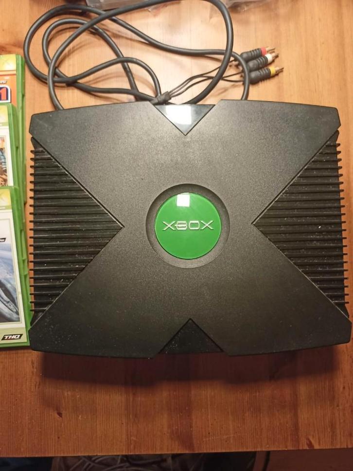 XBOX Original + 2 controllers + 6 games, Spelcomputers en Games, Spelcomputers | Xbox Original, Gebruikt, Met 2 controllers, Met games