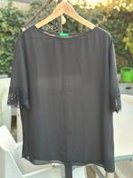 Benetton Blouse Maat 38, Maat 38/40 (M), Benetton, Zwart, Ophalen of Verzenden