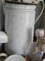 Oude emaillen koffiepot met Saks decor, Antiek en Kunst, Ophalen of Verzenden