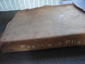 Charles Lamb - The ESSAYS of ELIA, bruine suede kaft beschikbaar voor biedingen