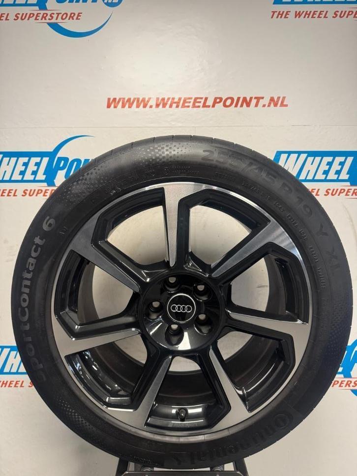19" Originele Audi Q3 F2 S-Line Velgen 5x112 Continental, Auto-onderdelen, Banden en Velgen, Banden en Velgen, Zomerbanden, 19 inch
