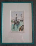 Een brug in Rotterdam, Huis en Inrichting, Ophalen of Verzenden, Minder dan 50 cm, Tekening, Minder dan 50 cm