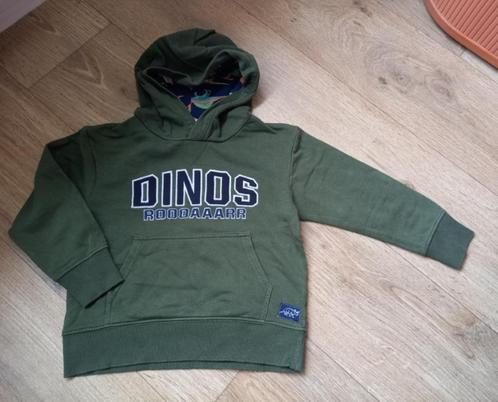 * Groene hoodie met dinoletters H&M, mt 110/116 *, Kinderen en Baby's, Kinderkleding | Maat 110, Gebruikt, Jongen, Trui of Vest