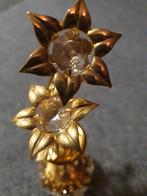 Gouden vaasje met bloemen met Swarovski kristallen, Ophalen of Verzenden, Zo goed als nieuw, Figuurtje