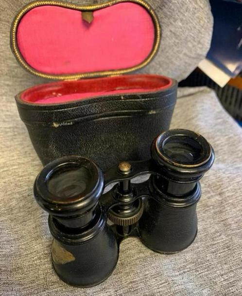 Antieke verrekijker /Toneel kijker met antiek foedraal, Audio, Tv en Foto, Optische apparatuur | Verrekijkers, Gebruikt, Met hoes of tas
