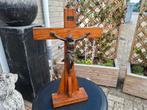 Altaarkruis, ebbenhout met bronzen christus., Antiek en Kunst, Antiek | Religie, Ophalen of Verzenden
