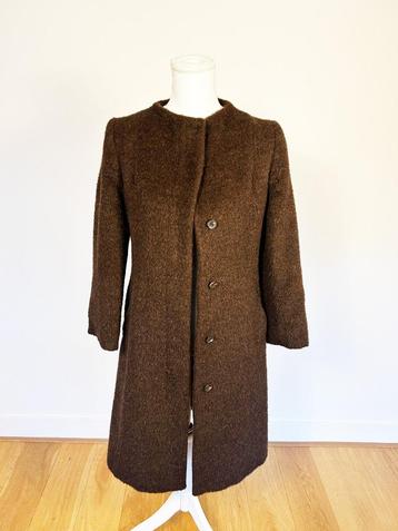 Max Mara jas alpaca wol donkerbruin maat 36 beschikbaar voor biedingen