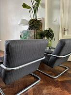 Buisframe fauteuiltjes (prijs = 2 stuks), Huis en Inrichting, Fauteuils, Ophalen, Zo goed als nieuw, 100 tot 125 cm, Metaal