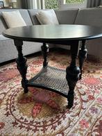 Prachtig mat zwarte bijzettafel / salontafel, Huis en Inrichting, Tafels | Salontafels, Ophalen, 50 tot 100 cm, Rond, Zo goed als nieuw