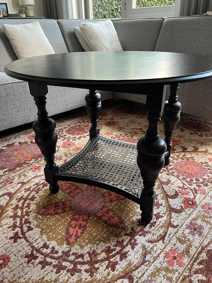 Prachtig mat zwarte bijzettafel / salontafel, Huis en Inrichting, Tafels | Salontafels, Zo goed als nieuw, Minder dan 50 cm, 50 tot 100 cm