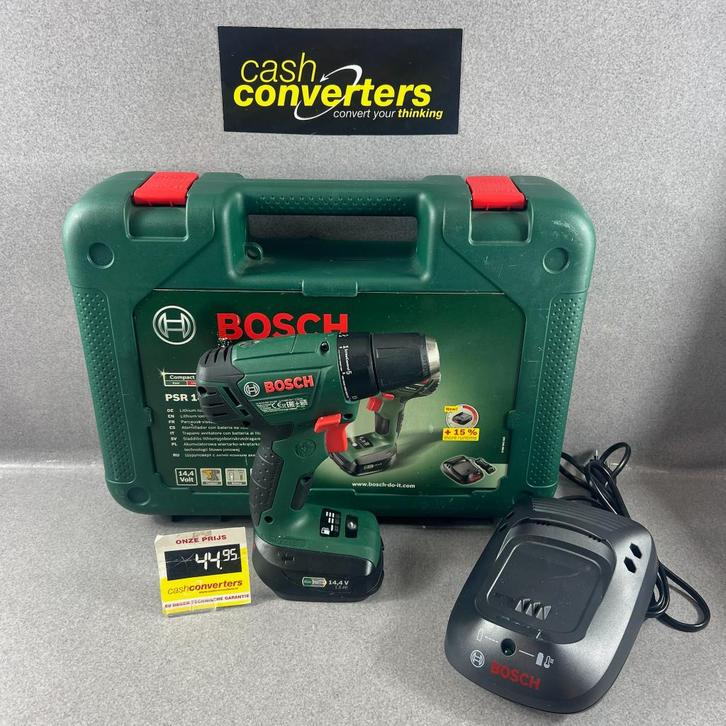 Bosch PSR 14,4 LI accu schroeftol | koffer en lader | 398737, Doe-het-zelf en Verbouw, Gereedschap | Boormachines, Gebruikt, Boormachine