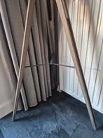 Mooie industriële vloerlamp,grijs met houten 3 poot, Ophalen, Zo goed als nieuw, 150 tot 200 cm