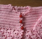 Brocant roze vestje met lieveheersbeestje knopen, Ophalen of Verzenden