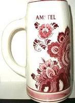AMSTEL aardewerk bierPul ca. 18 cm hoog, met prachti, Ophalen of Verzenden