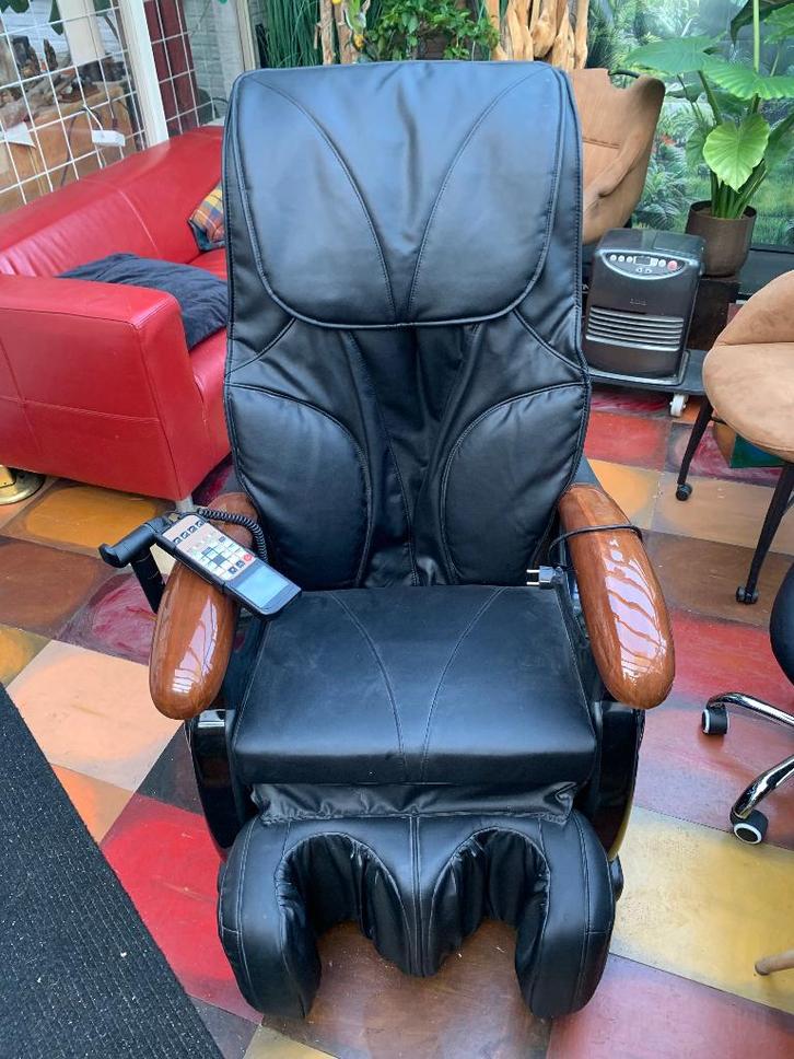 Massagestoel, robuust, zwart, veel functies, Huis en Inrichting, Stoelen, Zo goed als nieuw, Eén, Hout, Kunststof, Overige materialen