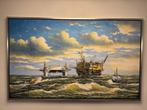 Schilderij maritiem scheepvaart zee modern Frank v.d. Burg, Ophalen