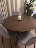Ronde eettafel met 4 stoelen, Ophalen, 50 tot 100 cm, 100 tot 150 cm, Rond