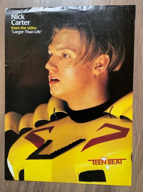 Teen beat A4-poster Nick Carter (Backstreet Boys), Verzamelen, Posters, Zo goed als nieuw, Muziek, A4 of kleiner, Rechthoekig Staand
