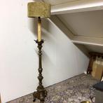 Antieke geel koperen lamp, Antiek en Kunst, Ophalen of Verzenden