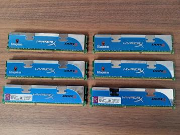 6x Kingston HyperX 2GB DDR3 (totaal 12GB) Dimm ram 1600/1333 beschikbaar voor biedingen