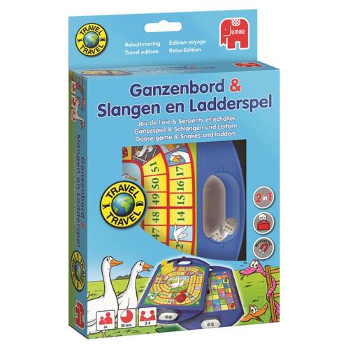 Jumbo: Ganzenbord & Slangen en Ladders Reisspel NIEUW, Hobby en Vrije tijd, Gezelschapsspellen | Overige, Nieuw, Ophalen of Verzenden