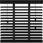 Houten Jaloezieën van 50 mm breed, Nieuw, 100 tot 150 cm, Zwart, 50 tot 100 cm