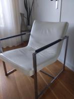 Harvink design fauteuil wit leer, Huis en Inrichting, Stoelen, Leer, Wit, Zo goed als nieuw, Eén