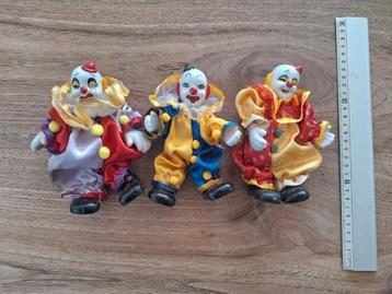 Vintage Porseleinen Clown Beeldjes Set beschikbaar voor biedingen