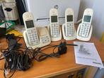 Philips DECT telefoon set 4 stuks, Telecommunicatie, Vaste telefoons | Handsets en Draadloos, Ophalen of Verzenden, Gebruikt, 4 handsets of meer