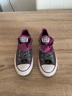 Gave grijs/paarse lage gympen bloem dubbele flap All star 38, Tweedekansshop, Ophalen of Verzenden, Converse All Stars, Grijs