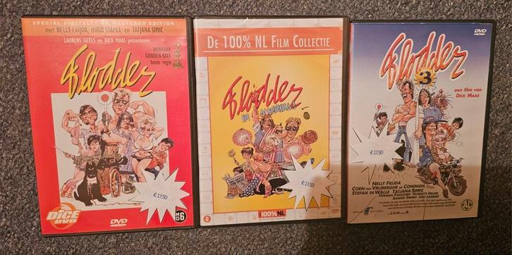 Flodder DVD Boxset - Deel 1, 2 (Amerika), 3, Cd's en Dvd's, Dvd's | Tv en Series, Zo goed als nieuw, Komedie, Boxset, Vanaf 12 jaar