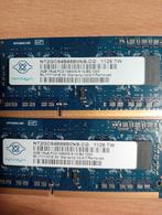 2x2GB Nanya PC3-10600 SODIMM Laptop Geheugen, Computers en Software, RAM geheugen, Ophalen of Verzenden