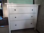 Hemnes Ikea 3 Ladekast/ commode, hoogglans wit, Ophalen, Gebruikt, Grenenhout, Scandinavisch
