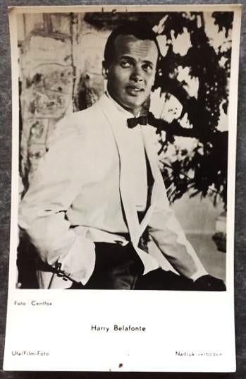 Fotokaart Ansicht Harrie Belafonte 1950's, Verzamelen, Muziek, Artiesten en Beroemdheden, Ophalen of Verzenden, Gebruikt, Foto of Kaart